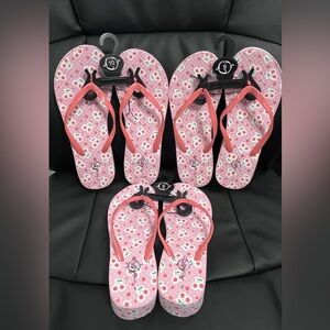 Sole Mates Pink Cherry Wedge Flip Flops size 6, 9 and 10